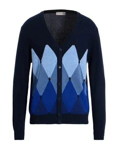 Ballantyne Of Peebles Man Cardigan Navy Size 42 Cashmere In Blue