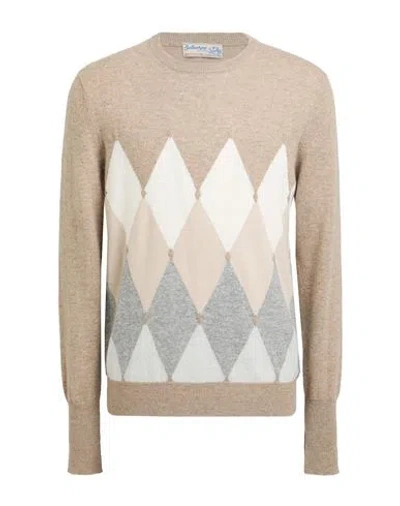 Ballantyne Of Peebles Man Sweater Beige Size 44 Cashmere In Neutral