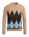 Ballantyne Of Peebles Man Sweater Camel Size 44 Cashmere In Sand