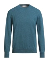 Ballantyne Of Peebles Man Sweater Deep Teal Size 46 Cashmere In Green