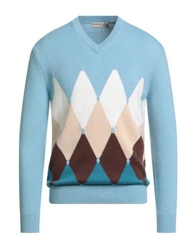 Ballantyne Of Peebles Man Sweater Light Blue Size 40 Cashmere
