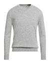 Ballantyne Of Peebles Man Sweater Light Grey Size 44 Cashmere In Gray