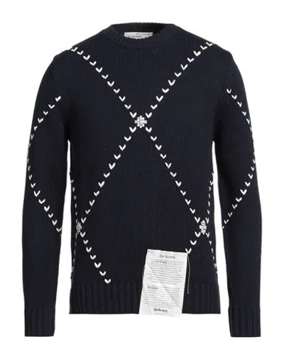 Ballantyne Of Peebles Man Sweater Midnight Blue Size 46 Cotton In Blue