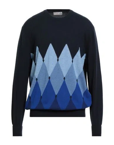 Ballantyne Of Peebles Man Sweater Navy Size 46 Cashmere In Blue