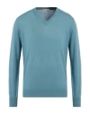 Ballantyne Of Peebles Man Sweater Pastel Blue Size 46 Cashmere In Blue