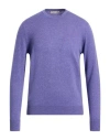 Ballantyne Of Peebles Man Sweater Purple Size 44 Cashmere In Burgundy