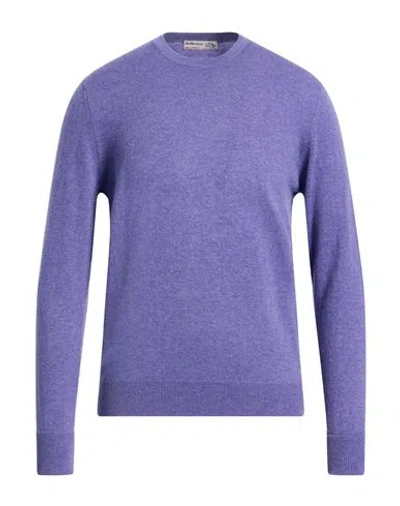Ballantyne Of Peebles Man Sweater Purple Size 44 Cashmere In Burgundy