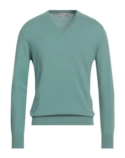 Ballantyne Of Peebles Man Sweater Sage Green Size 38 Cashmere