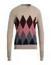 Ballantyne Of Peebles Man Sweater Sand Size 46 Cashmere In Multi