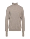 Ballantyne Of Peebles Man Turtleneck Beige Size 48 Cashmere In Sand