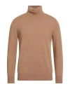 Ballantyne Of Peebles Man Turtleneck Camel Size 44 Cashmere In Brown