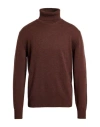Ballantyne Of Peebles Man Turtleneck Chocolate Brown Size 46 Wool In Brown