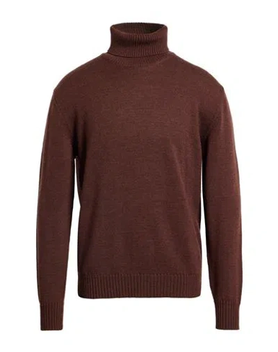 Ballantyne Of Peebles Man Turtleneck Chocolate Brown Size 46 Wool