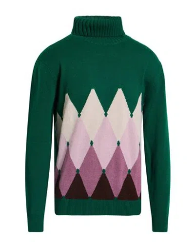 Ballantyne Of Peebles Man Turtleneck Emerald Green Size 46 Cashmere