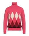 Ballantyne Of Peebles Man Turtleneck Magenta Size 40 Cashmere In Purple