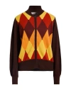 Ballantyne Of Peebles Woman Cardigan Chocolate Brown Size 4 Cashmere In Multi