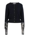 Ballantyne Of Peebles Woman Cardigan Midnight Blue Size 8 Cashmere