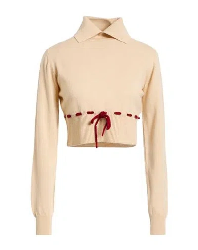 Ballantyne Of Peebles Woman Turtleneck Beige Size 6 Cashmere In Neutral