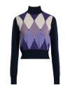Ballantyne Of Peebles Woman Turtleneck Navy Size 6 Cashmere In Multi