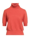 Ballantyne Of Peebles Woman Turtleneck Rust Size 10 Cashmere