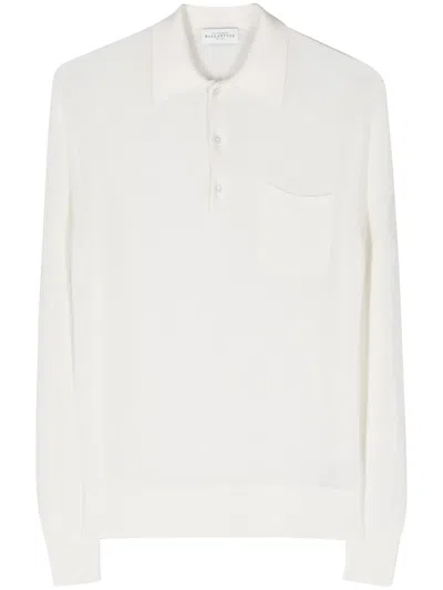 Ballantyne Open-knit Polo Shirt In Neutrals