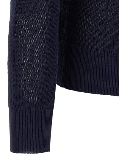 Ballantyne Openwork Cotton Polo Shirt In Blue