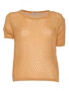 Ballantyne Orange Cotton Knit Sweater In Orange