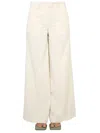 Ballantyne Wide-leg Trousers With Belt Loops And Pockets In Neutral