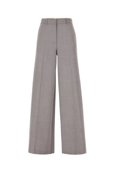 Ballantyne Trousers Back Pockets Belt Loops Front Pleats In Gray