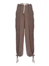 Ballantyne Baggy Brown Trousers In Brown