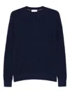 Ballantyne Patterned-jacquard Sweater In Blue
