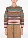 Ballantyne Patterned Long-sleeve Sweater In Multi