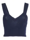 Ballantyne Perforated Blue Top In Blue