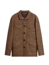 PLAID BUTTON-UP JACKET