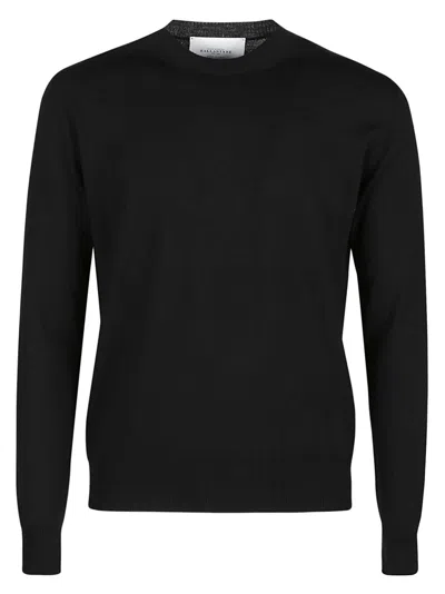 Ballantyne Plain Round Neck Sweater In Black