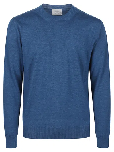 Ballantyne Plain Round Neck Sweater In Blue