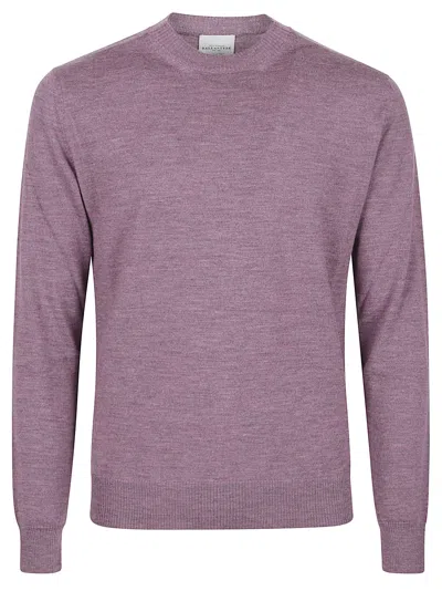 Ballantyne Plain Round Neck Sweater In Purple