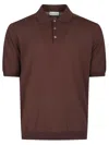 Ballantyne Brown Ultralight Cotton Polo Shirt