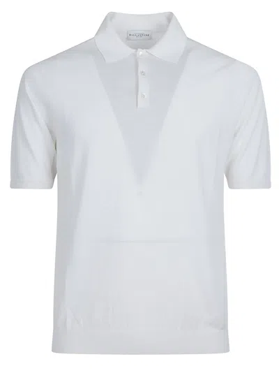 Ballantyne Plain Short Sleeve Polo Shirt In White