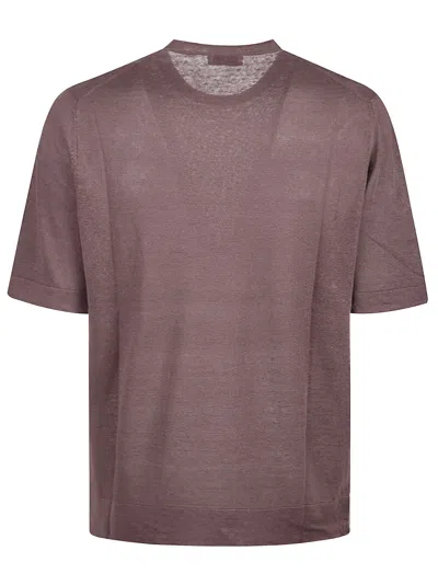 Ballantyne Plain Stitch T-shirt In Fondant