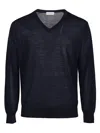 Ballantyne Plain Sweater In Navy