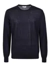 Ballantyne Plain Sweater In Navy