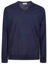 Ballantyne Plain Sweater In Navy