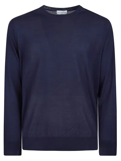 Ballantyne Plain Sweater In Navy