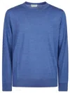 Ballantyne Plain Sweater In Soft Denim