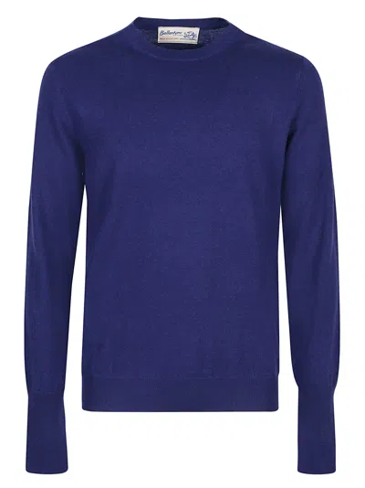 Ballantyne Plain Round Neck Sweater In Multicolor