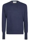 Ballantyne Plain Sweater In Vintage Denim
