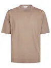 Ballantyne Plain T-shirt In Dark Sand