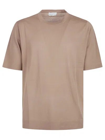Ballantyne Plain T-shirt In Dark Sand