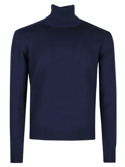 Ballantyne Plain Turtle Neck Sweater In Blau